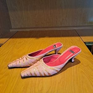 Casadei size 9 pink mules